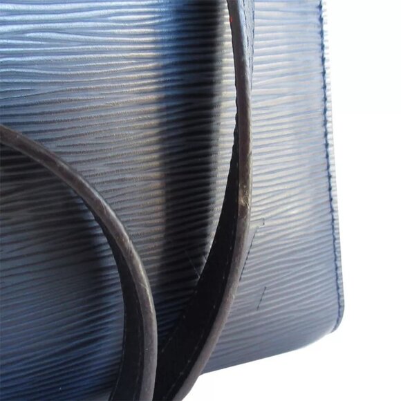 Auth LOUIS VUITTON Epi Vaneau MM Handbag Shoulder Bag Navy Epi Leather - Picture 10 of 16